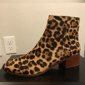 J. Crew Leopard Print Ankle Booties